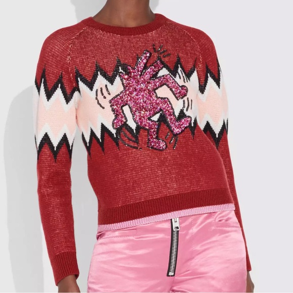 Coach X Keith Haring Zigzag Crewneck Sweater